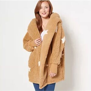 ‼️NWT JILL MARTIN OVERSIZED COZY SHERPA JACKET! XS/S CAMEL COLOR‼️